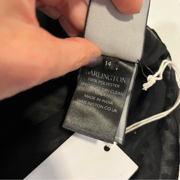 16ARLINGTON Luna Dress US 10 UK 14 Crystal Blue Black Mini Tunic Cocktail NWT - Picture 12 of 15